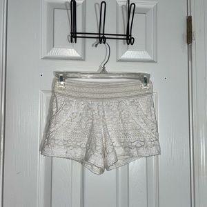 Izzy and Addie white lace shorts (has pockets!)